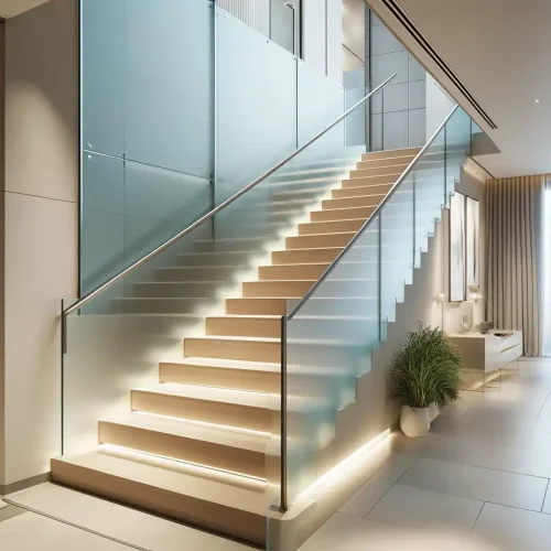 Frosted Glass Railings
