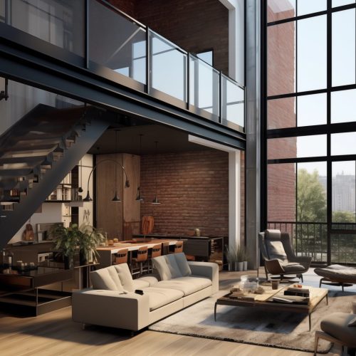 Glass Railings with Black Steel Frames